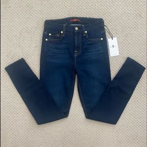 7 For All Mankind Slim Illusion High Waist Ankle Skinny Jeans